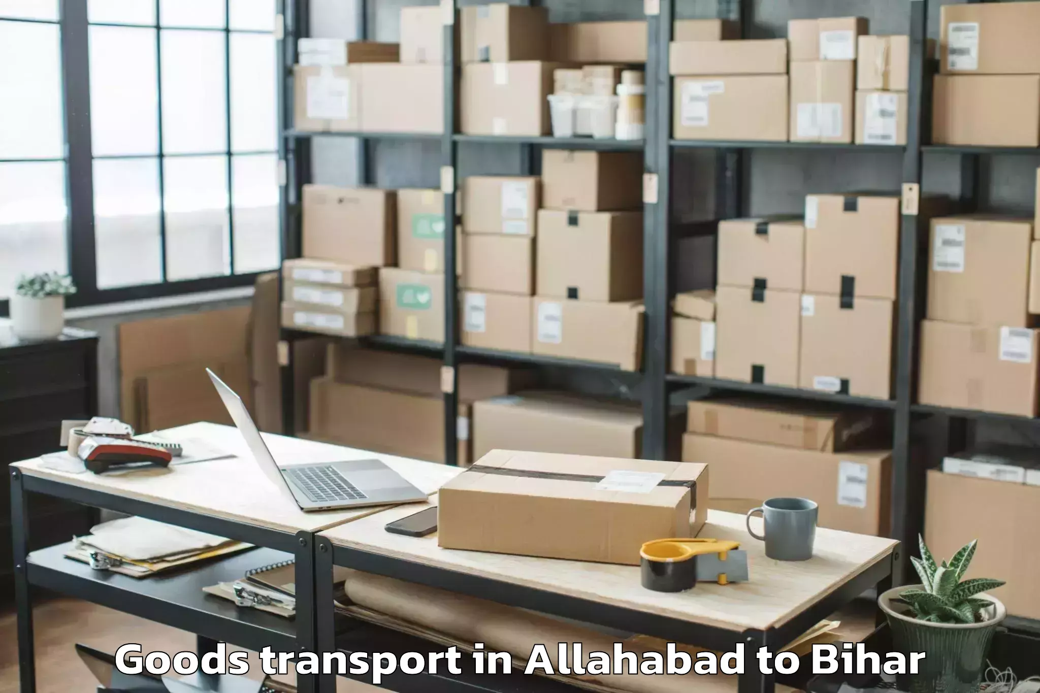 Trusted Allahabad to Bharwara Goods Transport